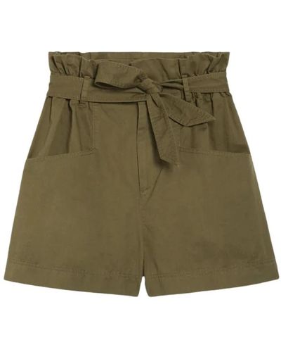 Vanessa Bruno Militär bermuda shorts mit hoher taille - Grün