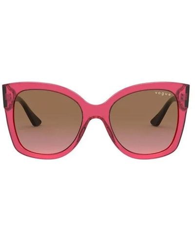 Vogue Mutige kirschrote sonnenbrille mit lila verlaufsgläsern - Pink