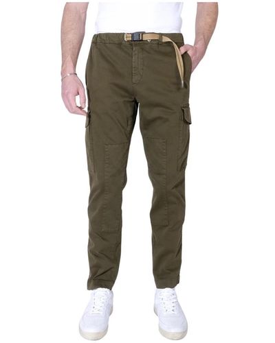 White Sand Slim-Fit Trousers - Green