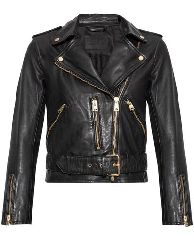 AllSaints Leather Jackets - Schwarz