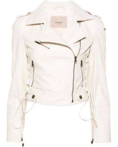 Twin Set Jackets > leather jackets - Neutre