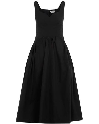 Alexander McQueen Midi Dresses - Black