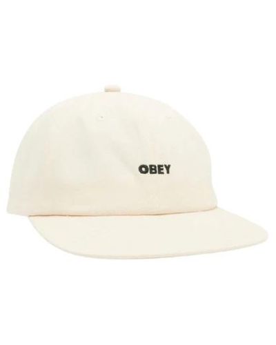 Obey Bold twill strapback cappello - Bianco