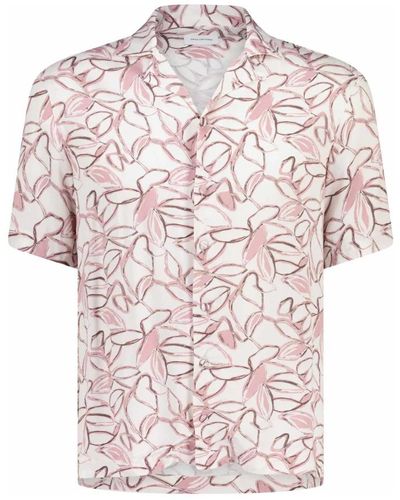 Tagliatore Short Sleeve Shirts - Pink
