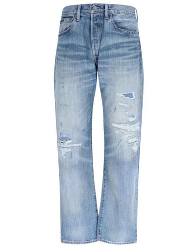 Ralph Lauren Zerstörte blaue Jeans