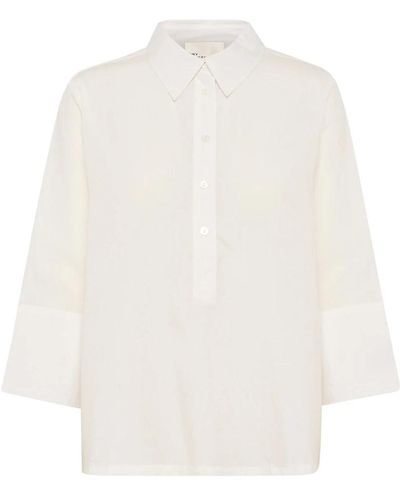 My Essential Wardrobe Boxy blouse snow - Bianco