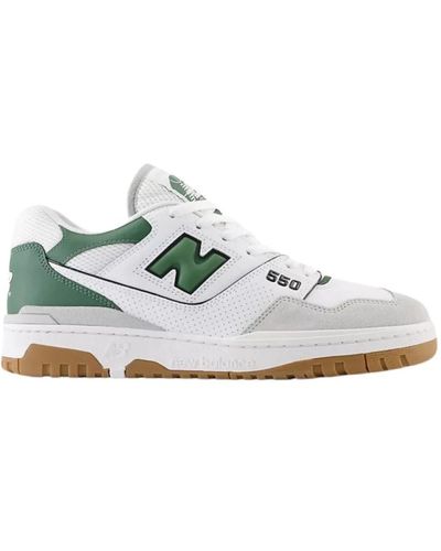 New Balance Weiße und grüne sneaker