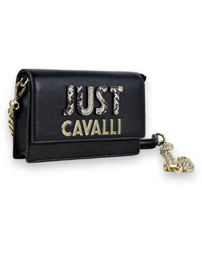 Just Cavalli Stilvolle einkaufstasche - Schwarz