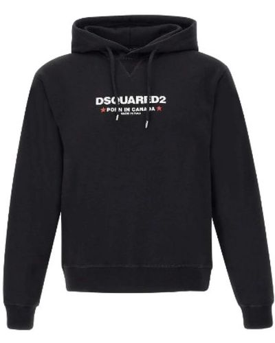 DSquared² Logo print hoodie pullover - Blau