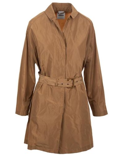 Aspesi Belted Coats - Brown