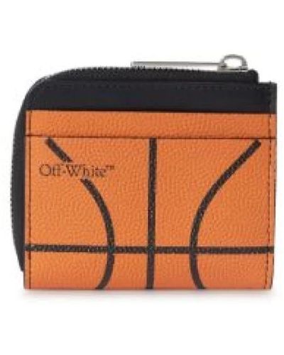 Off-White c/o Virgil Abloh Basketball geldbörse mit logo - Orange