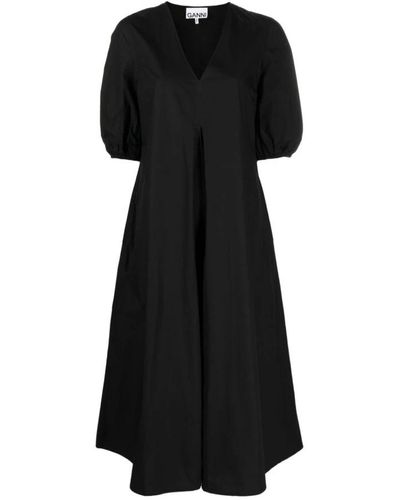 Ganni Midi Dresses - Black