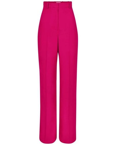 Nina Ricci Flared wool pants in fuchsia - Pink