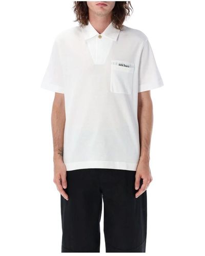 Palm Angels Polo Shirts - White