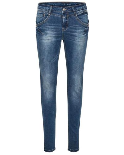Cream Slim-fit jeans - Blu