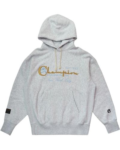 Champion Grauer hoodie mit logo