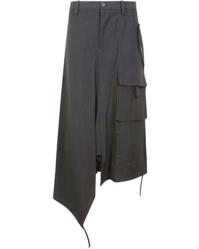 Yohji Yamamoto Midi Skirts - Gray