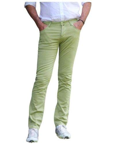 Jacob Cohen Jeans in denim con miscela di cotone e lyocell - Verde