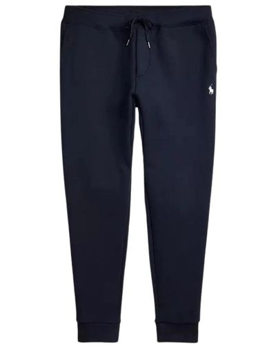 Ralph Lauren Pantaloni jogger blu navy con logo