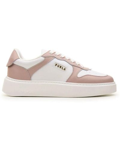 Furla Weiße low-top sportliche sneakers - Pink
