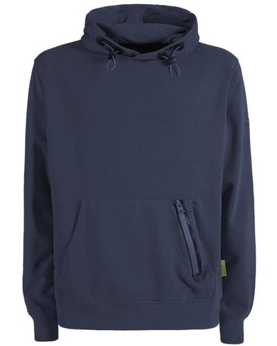Yes-Zee Baumwoll-hoodie mit fronttasche - Blau