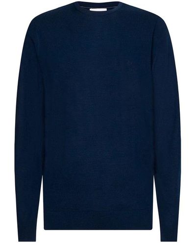 Calvin Klein Maglione in lana merino girocollo - Blu