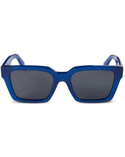Off-White c/o Virgil Abloh Blaue sonnenbrille mit original-etui