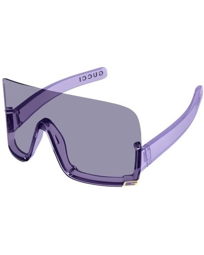 Gucci GG1631S 011 Mask Sunglasses - Purple
