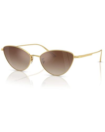 Oliver Peoples Gold/dark brown shaded occhiali da sole - Marrone