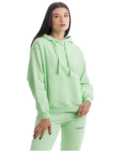 hinnominate Baumwoll-hoodie mit fronttasche - Grün