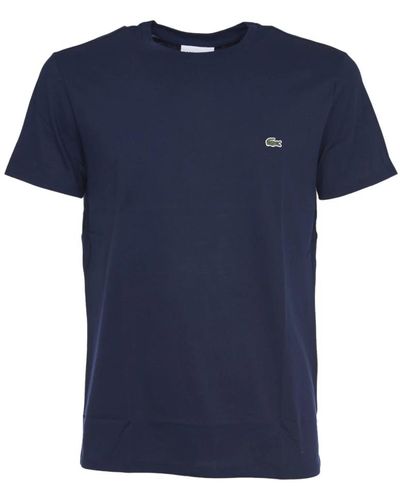 Lacoste Oversized T-Shirt mit Varsity Streifen - Blau
