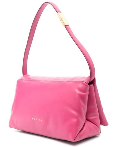 Marni Stilvolle lederhandtasche für frauen - Pink