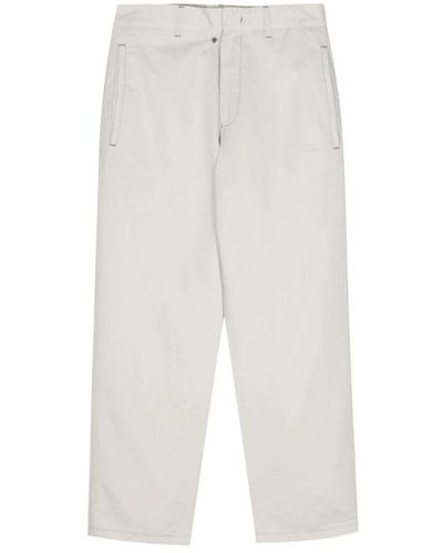 Emporio Armani Straight Trousers - White