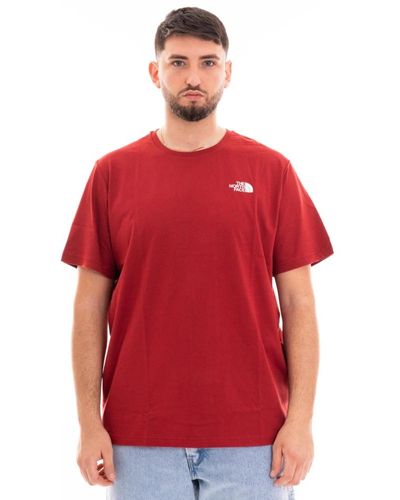The North Face Box kurzarm t-shirt - Rot
