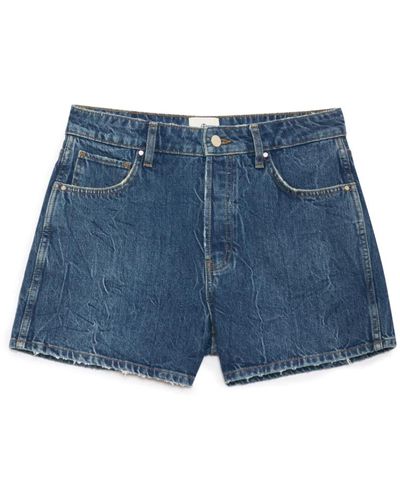 Anine Bing Shorts > denim shorts - Bleu