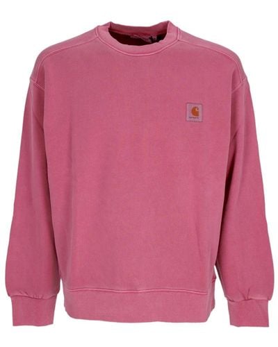 Carhartt Nelson sweatshirt leichter crewneck magenta - Pink