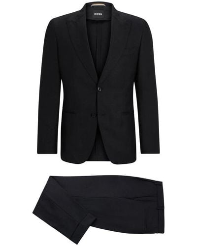 BOSS Single Breasted Suits - Black