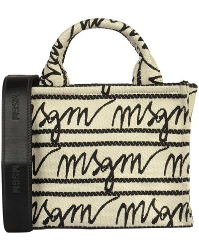 MSGM Tote Bags - Black