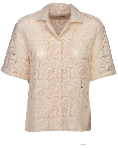 Roy Rogers Vintage encaje camisa bowling - Neutro