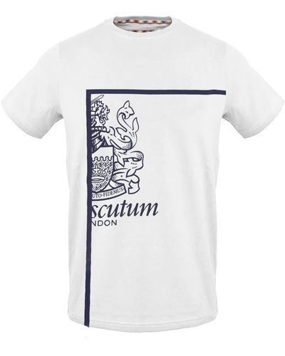 Aquascutum T-shirt con logo in misto cotone - Bianco