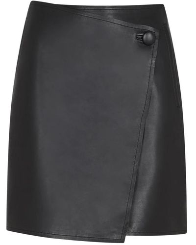 By Malene Birger Skirts > leather skirts - Noir