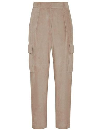 Brunello Cucinelli Cropped Pants - Natural