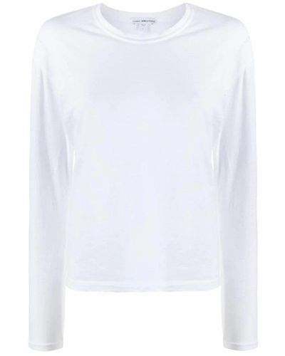 James Perse Long Sleeve Tops - White