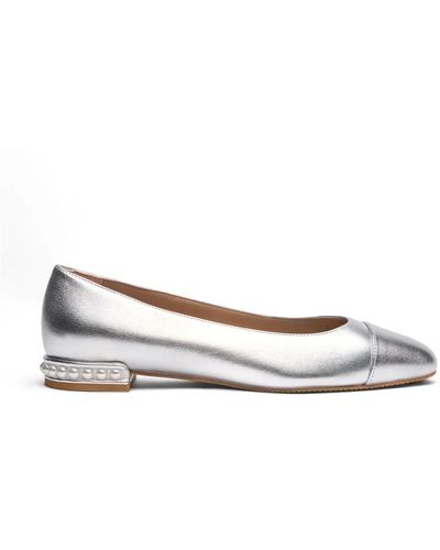 Stuart Weitzman Perlenverzierte ballettflats - Mettallic