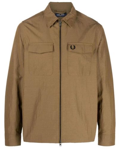 Fred Perry Light Jackets - Green