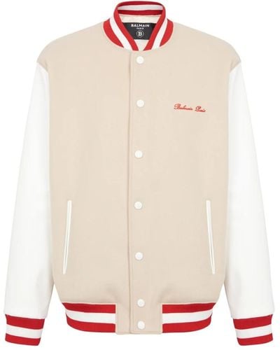 Balmain Jackets > bomber jackets - Blanc