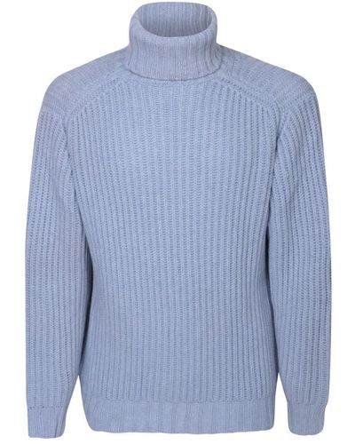 Dell'Oglio Knitwear > turtlenecks - Bleu