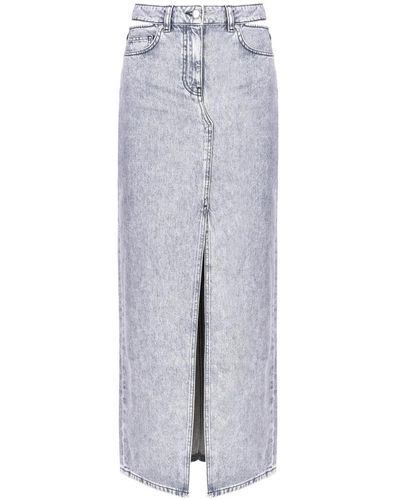 IRO Falda de algodón gris estilo finji