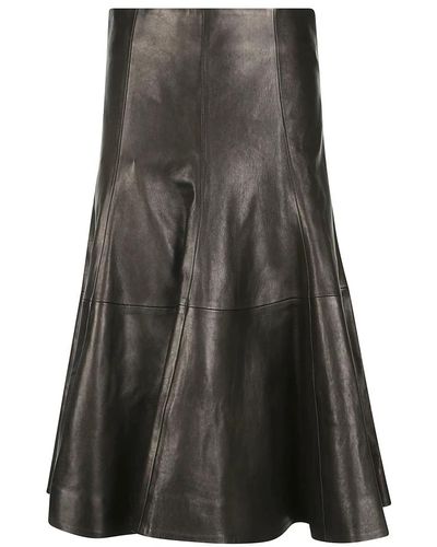 Khaite Skirts > leather skirts - Gris