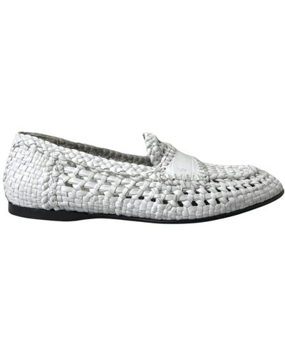 Dolce & Gabbana Weiße elegante slip-on loafers